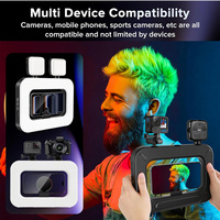 Luz de Anillo Magnética RGB Creativa, Lámpara LED Portátil para Selfies con Trípode y Control Remoto, Alto CRI 95 y Regulable para Creadores de Contenido