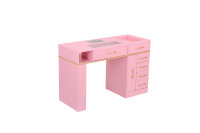 Table de Manucure Style Moderne avec Aspirateur de Poussière et Rangement en Bois et Verre pour Salon de Beauté et Usage Commercial – Offre Spéciale