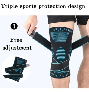 Fabricant de genouillère supporteur fitness élastique réglable soulagement de la douleur compression genouillère orthèse - Product Image 3