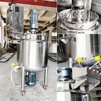 Équipement de mélange de produits chimiques liquides de 500 L, machine à mélanger la crème pour le visage, le gel, la fabrication de savon liquide, machine à mélanger le gel