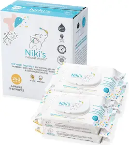 Cheap price Sensitive Water Baby Diaper Wipes baby wet wipes Hypoallergenic Unscented 4 Flip-top packs baby wipes