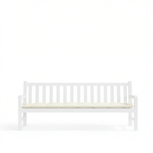 Coussin de banc d'extérieur rectangulaire en tissu Oxford crème, 100% polyester, pour usage extérieur - Product Image 1