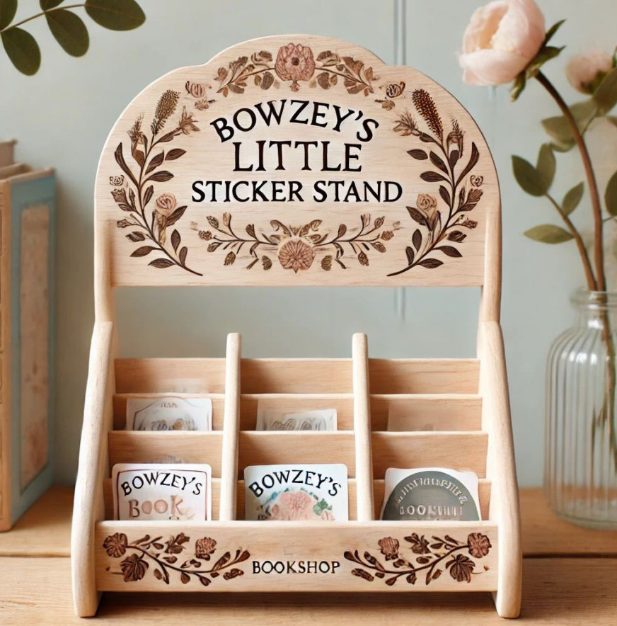 Apache Customized Wooden Display Rack Rotating coaster Display 4 Sided Wooden Postcard Stickers Display Stand — view 5