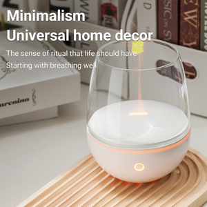 Máy khuếch tán hương thơm siêu âm hình ly rượu vang đỏ, trang trí nhà cửa, tạo sương LED với ánh sáng như ngọn lửa - Product Image 6