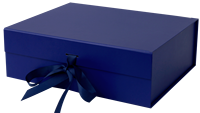 Boîte cadeau rigide pliable magnétique bleue avec logo personnalisé, écologique, en papier recyclé, emballage de luxe pour cosmétiques, parfums, bijoux