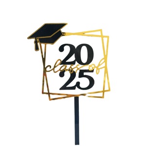 2025 nouvelle <span class=keywords><strong>Plaque</strong></span> de gâteau acrylique pour la décoration de fête de célébration de remise des diplômes pendant les fournitures de décoration de gâteau de saison de remise des diplômes - Product Image 5