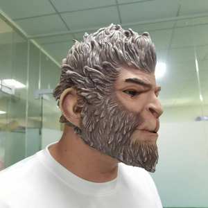 2024 Halloween mítico negro Goku Cosplay máscara látex mono máscara para juego ACCESORIOS <span class=keywords><strong>DE</strong></span> DISFRACES - Product Image 2