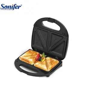 Sonifer-electrodomésticos de cocina SF-6146, máquina para hacer sándwiches electrónica, prensado en caliente, 2 rebanadas, placas antiadherentes, 750W