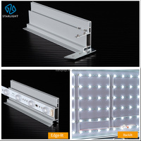 Caja de Luz LED de Alta Luminosidad para Pancartas Retroiluminadas SEG, Marco de Perfil de Aluminio sin Marco, Tela Elástica, para Techo