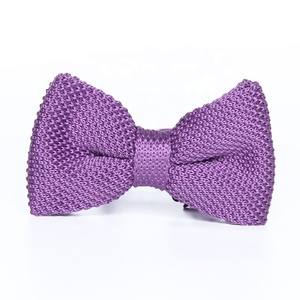 27 <span class=keywords><strong>colores</strong></span> Super calidad adulto agradable puro Color sólido liso preatado tejido niño hombres pajaritas punto cuello corbata hombre para hombres al por mayor - Product Image 4
