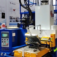 Machine de moulage par injection PVC pour semelles de tongs en PVC avec sangle supérieure, marque Shunda, pour planches à roulettes électriques doubles, avec contrôle PLC