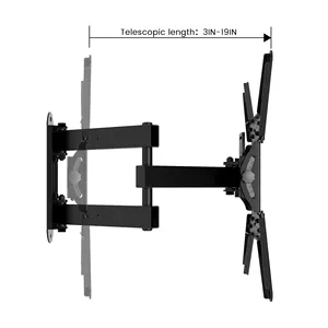 Phổ TV Wall Mount phù hợp với 24 26 28 30 32 37 39 42 47 50 55 inch Chiều cao có thể điều chỉnh Plasma TV Giá đứng nghiêng TV Wall Mount