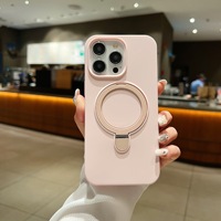 Coque de téléphone en silicone liquide magnétique avec béquille invisible pour iPhone 18 Pro Max, protection intégrale pour iPhone 13 14 15 16 17 Pro Max