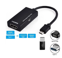 Kabel Adaptor HDMI Pria dan Wanita, Konverter Kabel HDMI 1080P untuk Huawei/Xiaomi/LG Android HDMI Adaptor Mirco