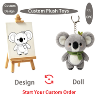 Porte-clés en peluche personnalisé de haute qualité, mignon et doux, mini-animaux en peluche, vente en gros de porte-clés en peluche