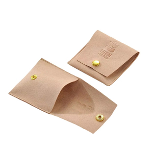 <b>Envelope</b> Jewelry Storage Fashion Microfiber Jewelry Packaging Bag Hidden Button Necklace Packaging Flannelette Flap Pouch - Product Image 1