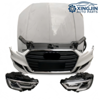 Kit carrosserie complet pour Audi A3 A3L 2018 - 2020 avec pare-chocs, calandre, ventilateur, radiateur, lèvre avant, phares, capot moteur, garde-boue
