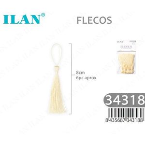 Ilan Flecos 8cm 6 piezas aprox. Borlas de crepé para manualidades y decoración - Product Image 1