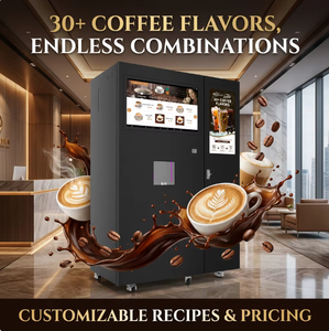 เครื่องจำหน่ายกาแฟอัตโนมัติ 24 ชั่วโมง ความจุขนาดใหญ่ สำหรับเครื่องดื่มร้อนและเย็น อุปกรณ์สำหรับร้านกาแฟเชิงพาณิชย์ - Product Image 2