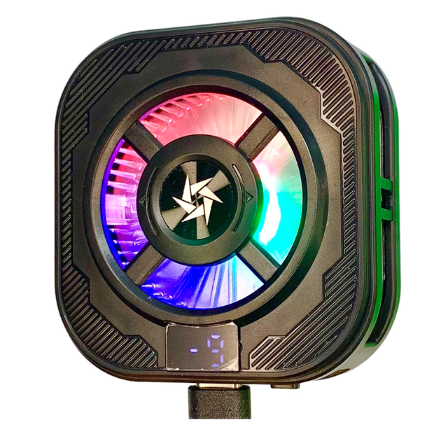 SL39 ABS Semiconductor Phone Cooler with Ultra Cooling Digital Display RGB Lights for Gaming Smartphones