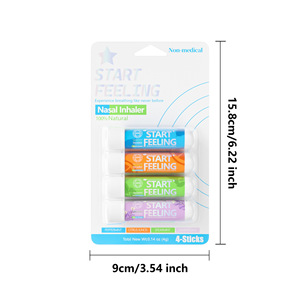 Inhalateur nasal à trou unique personnalisé OEM |   Bâtonnet d'huile essentielle de menthe poivrée en gros, parfum herbal, soulagement du stress et prévention de la somnolence - Product Image 3