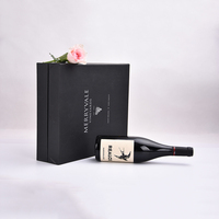 Caja de Regalo de Alta Gama para 3 Botellas de Tequila, Caja Rígida Negra con Compartimentos, Personalizable con Marca, Laminación Mate
