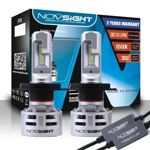 Novvision/Nighteye — ampoule de phare Led, Durable, de qualité et étanche, pour voiture, avec ventilateur, Design H4