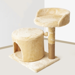 Perabotan Berkualitas Tinggi Pohon Kucing Modern dari Kayu dengan Rumah Hewan Peliharaan untuk Kucing Kecil - Product Image 5