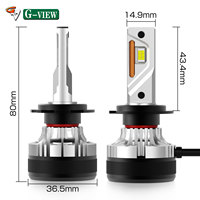 GVIEW 30000LM Faros phare LED blanc chaud LED Par puce CSP pour Toyota Smart H7 H16 PXS24W P13W H11 9005 H13 Canbus Nouveau