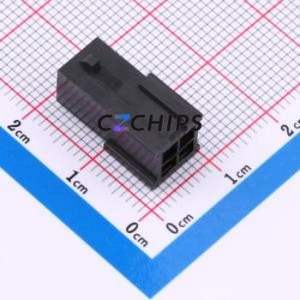43020-4RF Housing (Wire-to-Board / Wire-to-Wire) P=3mm Connector ( Jack Structure: 2x2P )( Pitch: 3mm )( Row Spacing: 3mm ) - Product Image 1