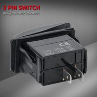 Bouchons vierges interrupteur à bascule 12 V 20Amp, 2 broches SPST Marine 12 volts étanche interrupteur à bascule robuste marche/arrêt pour voiture bateau RV camion