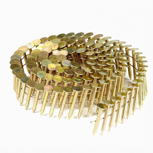 1-1 4 Inch Collated Roofing <b>Nail</b> 120pcs Coil <b>Nail</b> Smooth Shank <b>Iron</b> Cap Head for Roofing Framing - Product Image 1