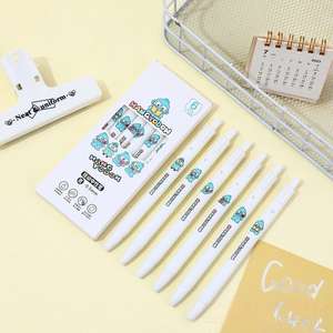 Dessin animé créatif mignon Shin <span class=keywords><strong>Chan</strong></span> Hangyodon stylos Gel en boîte Portable presse Signature stylo papeterie Gel stylo pour enfants - Product Image 6
