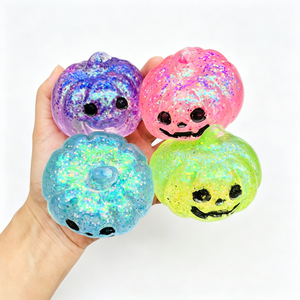 <span class=keywords><strong>Promo</strong></span> Halloween : Ensemble de jouets compressibles en maltose à paillettes, motifs fantôme, citrouille, chauve-souris, à récupération lente, pour la collection anti-stress et le jeu de la Bonne ou la mauvaise veille - Product Image 3