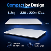 Ordinateur portable OEM 14 pouces avec processeur Intel N3350, disque dur SSD+HDD 128 Go, écran TN, 6 Go de mémoire vidéo pour l'éducation