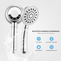 Pommeau de douche moderne étanche sans fil Bluetooth haut-parleur musique jouant téléphone pommeau de douche à main