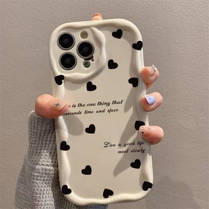 Cover per Cellulare in Silicone TPU con Stampa <span class=keywords><strong>Cuore</strong></span> <span class=keywords><strong>Nero</strong></span> e Bordo Ondulato per <span class=keywords><strong>iPhone</strong></span> 8 X Xr Xs 11 12 13 14 15 16 17 Max - Product Image 6