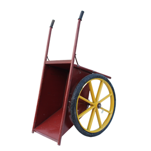 Brouette industrielle à double roue en fer fermée, chariot de chantier de jardin robuste, grande capacité, OEM - Product Image 3