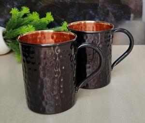 Taza de Mula brillante negra de cobre martillado de alta calidad para decoración de utensilios de cocina y accesorios de Bar a precio Minorista al por mayor - Product Image 5