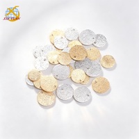 Disque rond en métal sablé, à trou unique, vierge, plusieurs tailles, pour accessoires de maroquinerie et de fabrication de bijoux DIY
