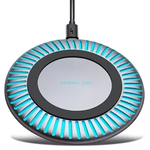 Trending Products New Arrivals UFO Design LED Light 10W Wireless Charging Pad Fast Qi fantasy Wireless Charger for Mobile Phone