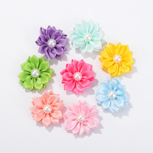 Para <span class=keywords><strong>Amazon</strong></span> New 1,6 inch Kids 'Flower Imitation Pearl Elastic Hair Band Cola <span class=keywords><strong>de</strong></span> caballo Hair Tie & Petal Hair Rope 4018 - Product Image 3