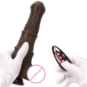 Vente en gros sensation de peau 10 gode vibrant réaliste jouet sexuel pour femme silicone souple gros godes pénis vibrateur jouets pour femmes - Product Image 6