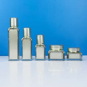 Wholesale Custom30g 50g White Square <b>Empty</b> Acrylic <b>Bottle</b> Container Jar With Lids - Product Image 3
