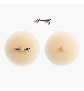 Cubierta Adhesiva Invisible Reutilizable para los <span class=keywords><strong>Senos</strong></span> con Adhesivo para Piercings en los Pezones, Almohadillas <span class=keywords><strong>de</strong></span> <span class=keywords><strong>Silicona</strong></span> sin Costuras para Sujetador, Cubiertas para Pezones, Pezoneras - Product Image 4