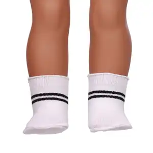 Белый + черный кукла носки для 18-дюймовой куклы