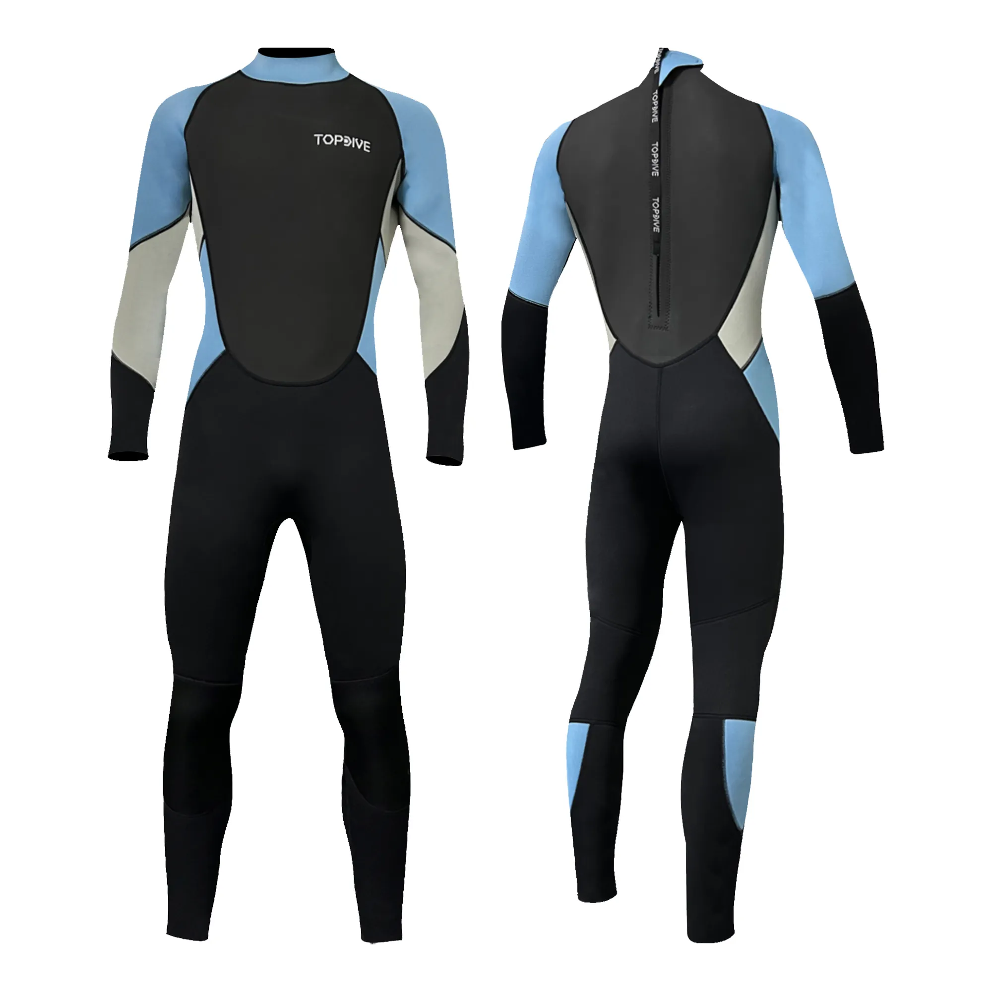 Gerecycled Neopreen Wetsuit 4/3Mm Rits Lange Mouw Duiken Surfen Snorkelen Wetsuits Wetsuit Voor Mannen