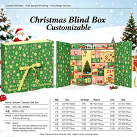 Boîte surprise de Noël, un cadeau par jour, boîte cadeau de Noël à 24 compartiments, boîte coulissante pour petits cadeaux et rouges à lèvres