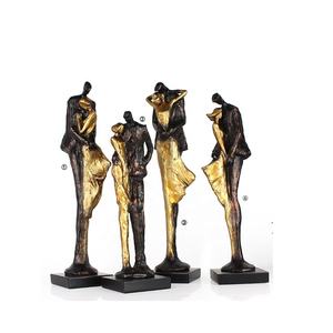Tutta la <span class=keywords><strong>vendita</strong></span> di oro e bronzo lover figura statua scultura <span class=keywords><strong>in</strong></span> resina della decorazione della casa casa camera accessori di finitura art design - Product Image 1