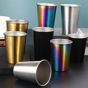 Vasos de Acero Inoxidable al por Mayor de 350/500 ml, para el Hogar, Oficina, Bar, Cocina, Bebidas, Café, Té, Cerveza, Taza de Viaje de Metal - Product Image 1